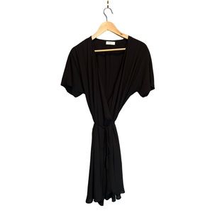 Babaton - Black Wrap Dress - Large